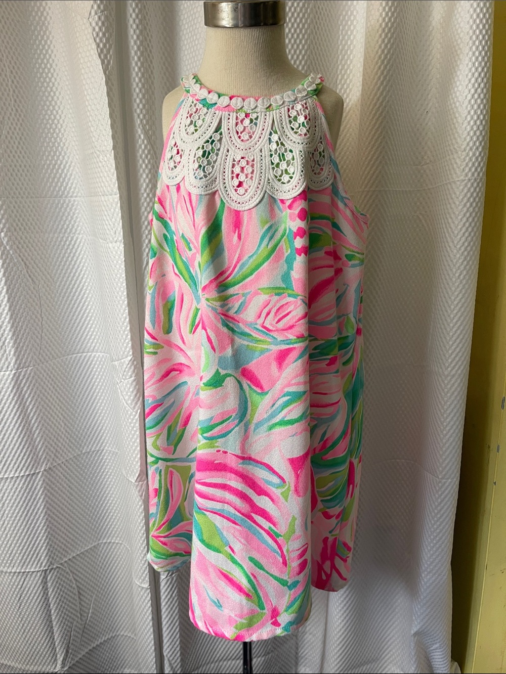Lilly Pulitzer Mini Pearl Croc My World  A-Line Dress girls size 6